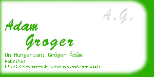 adam groger business card